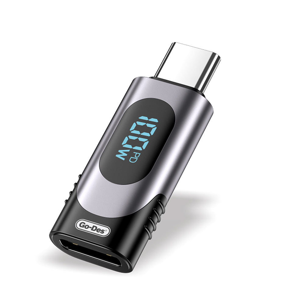 Go Des GD-CT072 Type-C to Type-C Dijital LED Göstergeli Hızlı Şarj Adaptörü 100W Go Des GD-CT072 Type-C to Type-C Dijital LED Göstergeli Hızlı Şarj Adaptörü 100W